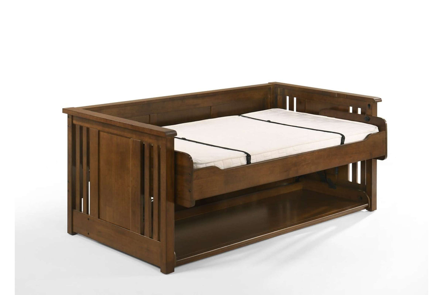 Artisan Black Walnut Twin Desk Murphy Cabinet