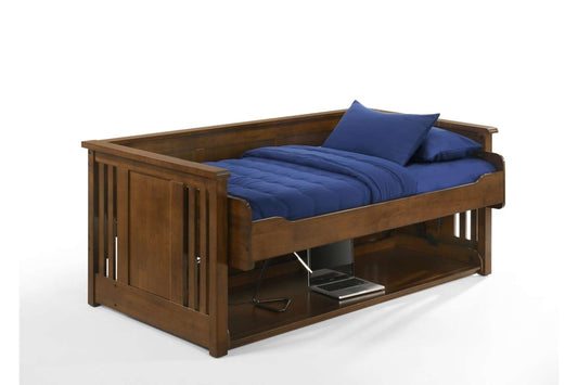 Artisan Black Walnut Twin Desk Murphy Cabinet