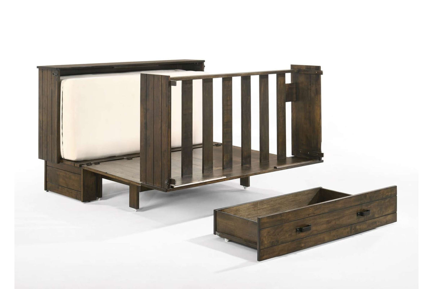 Queen Murphy Cabinet Bed Wildwood Brown
