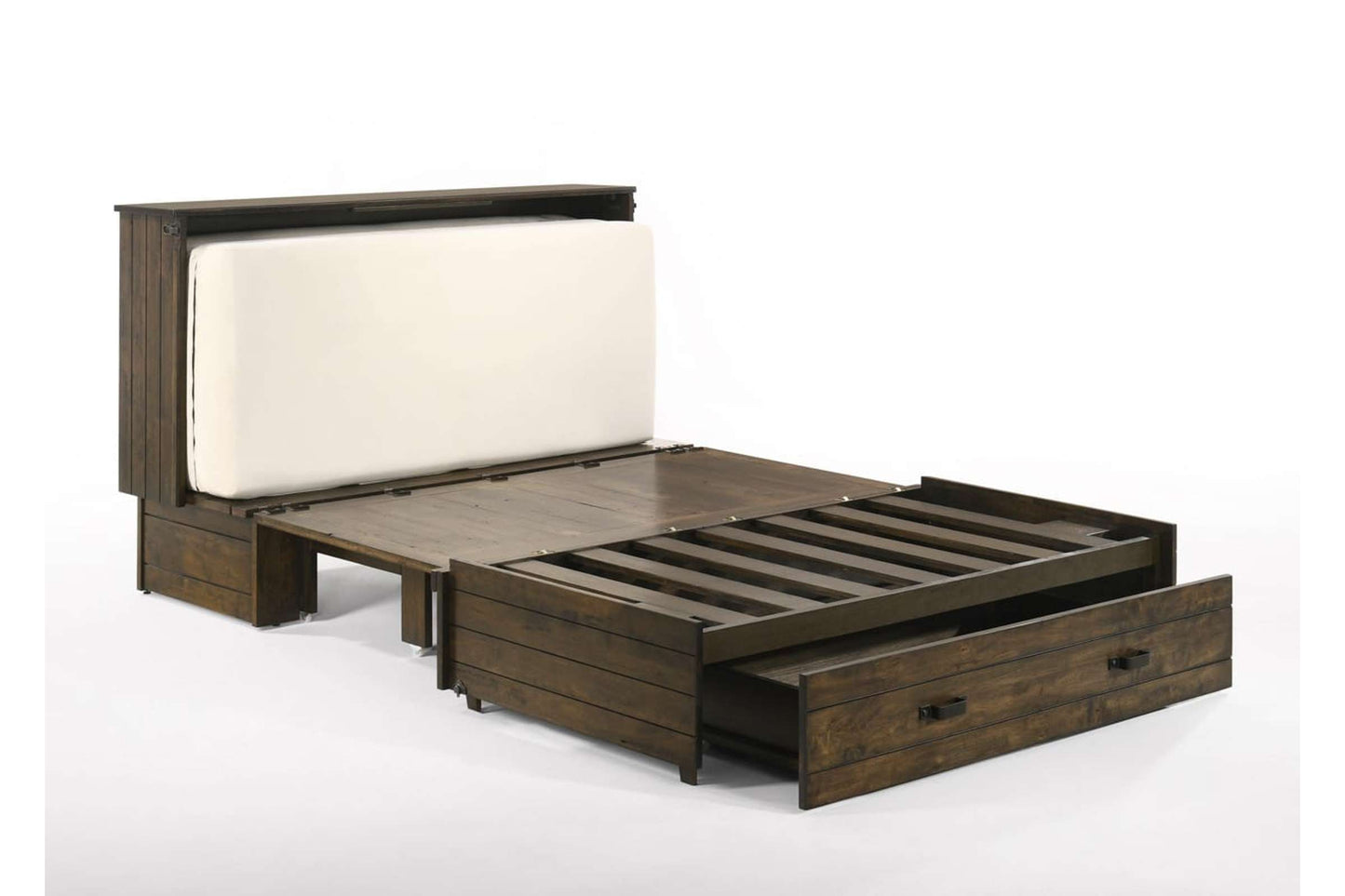 Queen Murphy Cabinet Bed Wildwood Brown