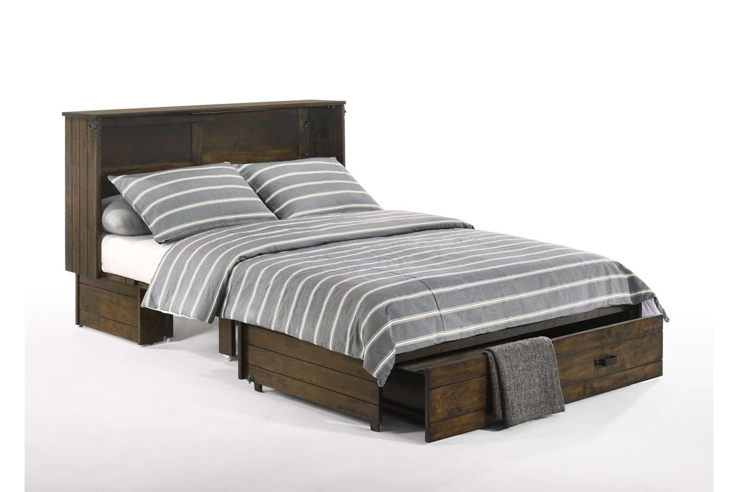 Queen Murphy Cabinet Bed Wildwood Brown