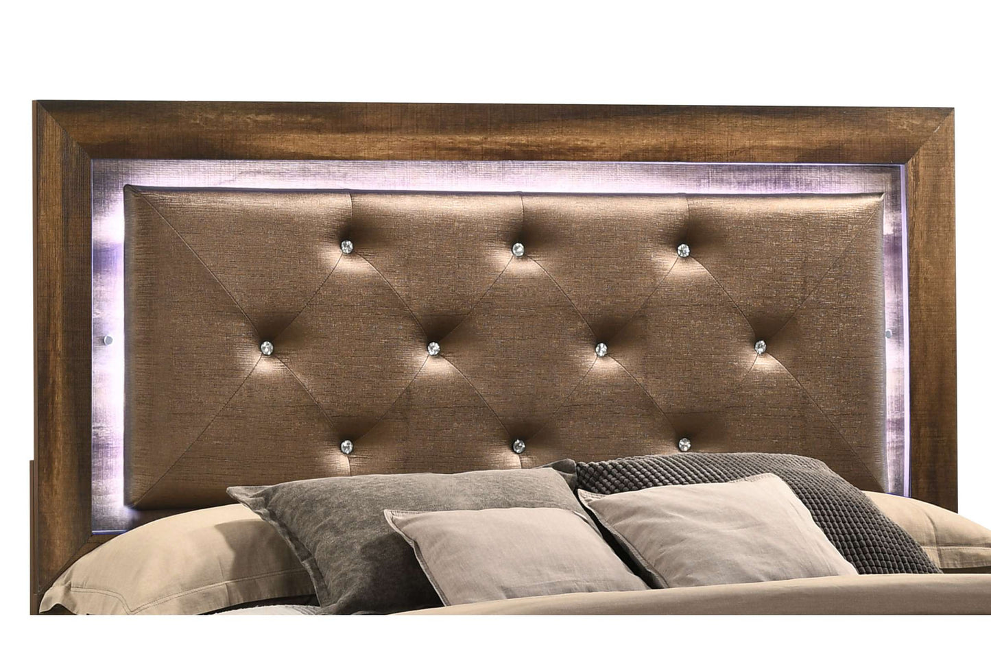 Yasmine Brown Queen Bedroom Set - Modern Espresso Style