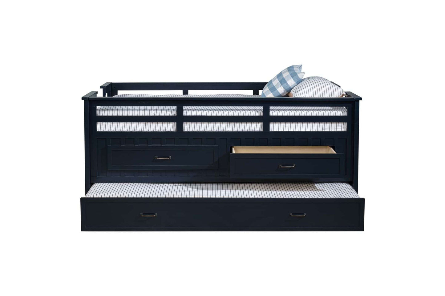Carlsbad Wood Twin Captain's Bed with Trundle in Navy Blue by Coaster Furniture