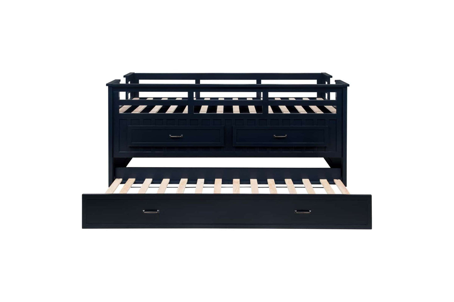 Carlsbad Wood Twin Captain's Bed with Trundle in Navy Blue by Coaster Furniture