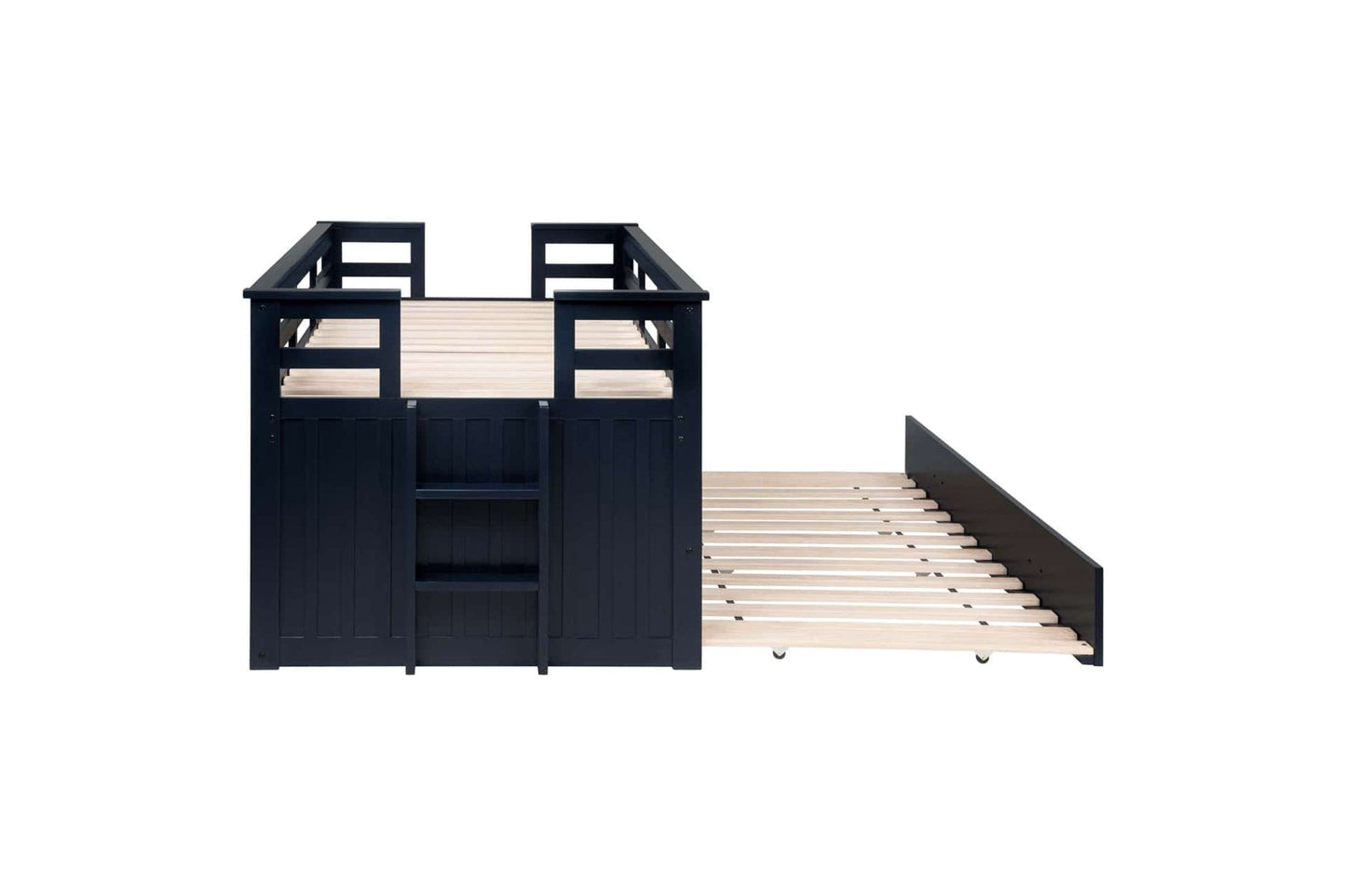Carlsbad Wood Twin Captain's Bed with Trundle in Navy Blue by Coaster Furniture