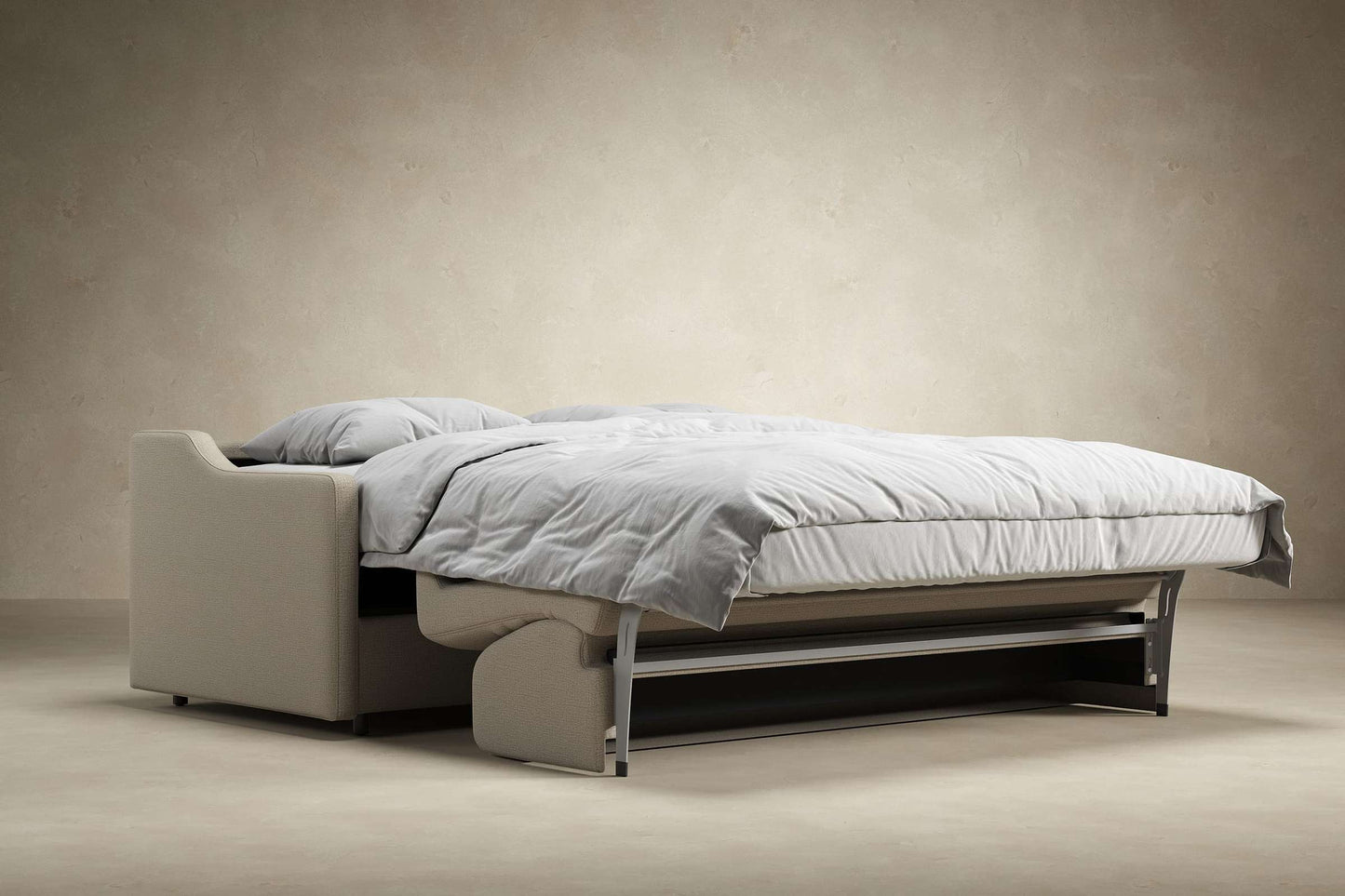 Carnell Sofa Bed w/Slope Arms (Queen Size) Adario Taupe