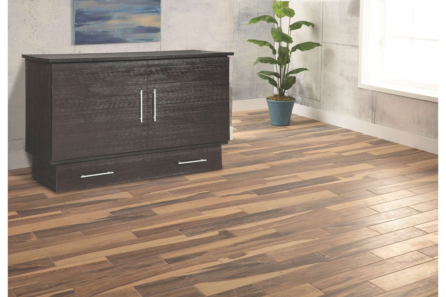 Traditional Murphy Cabinet Bed Coffee/Espresso