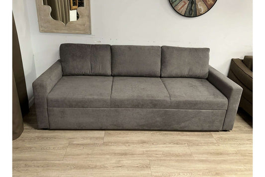 Concept Sofa Bed (Full Size) Gray Micro-suede Fabric