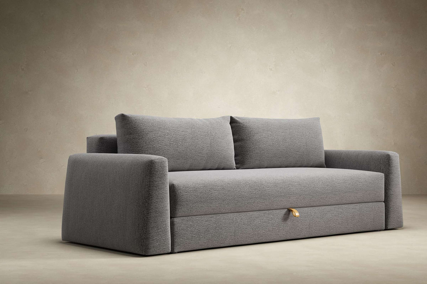 Cone Sleek Sofa Bed (Queen Size) Melange Light Gray