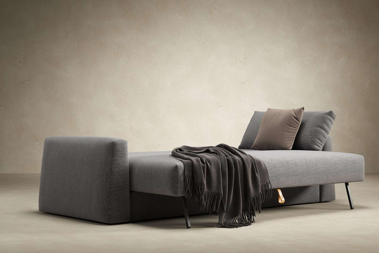 Cone Sleek Sofa Bed (Queen Size) Melange Light Gray