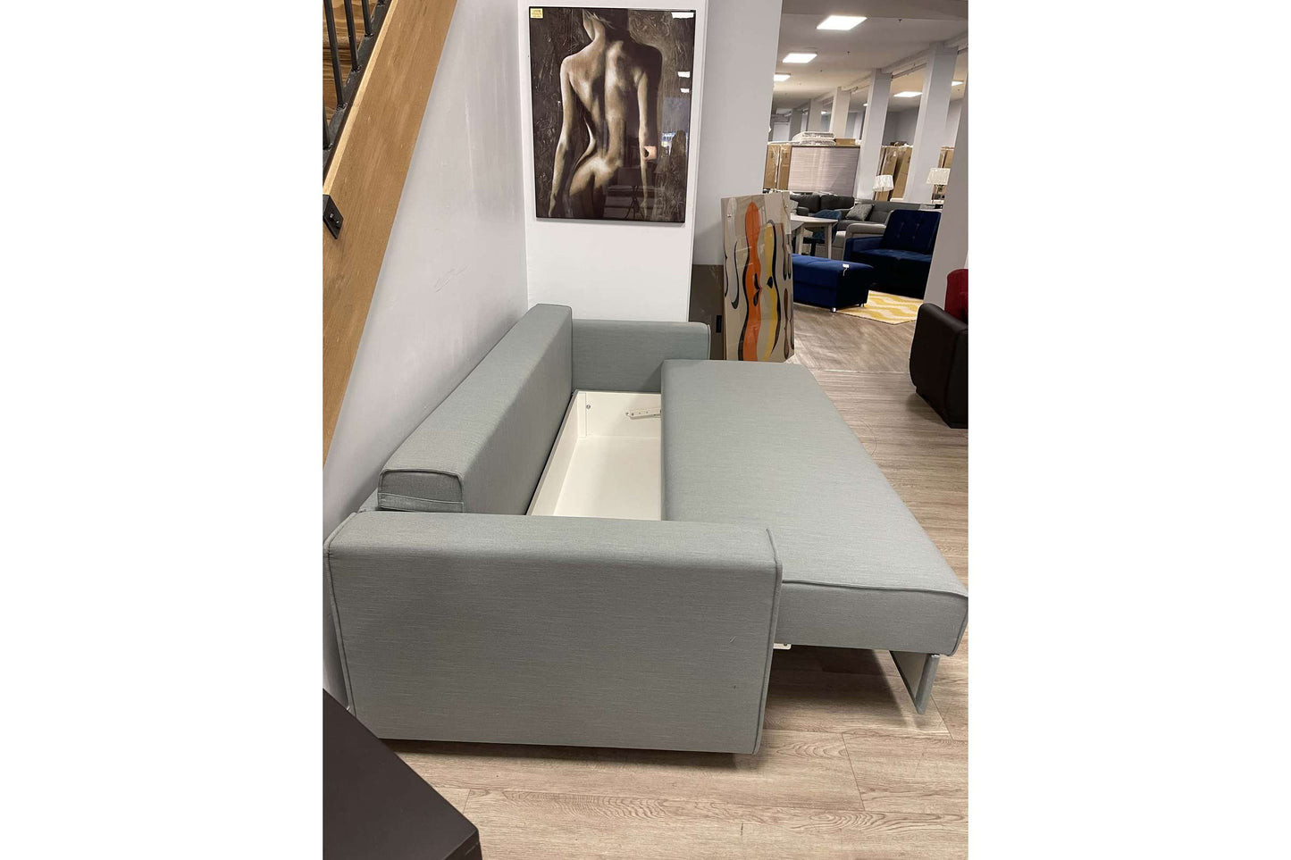 Country Modern Sofa Bed Sleeper (Queen Size) Perfect Dark Gray