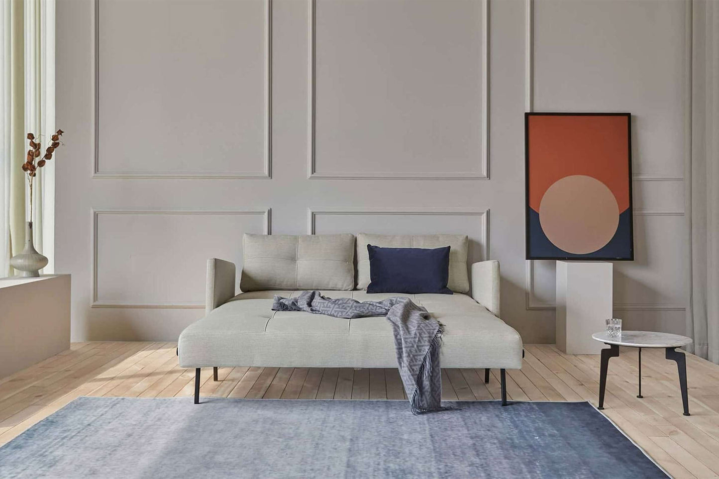 Cubed Deluxe Sofa Bed w/Arms (Full Size) Mixed Dance Gray