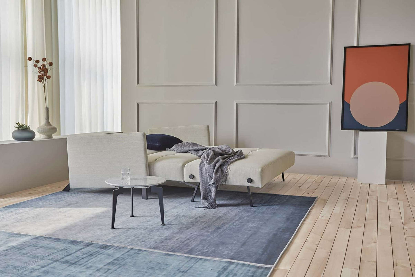 Cubed Deluxe Sofa Bed w/Arms (Full Size) Mixed Dance Natural