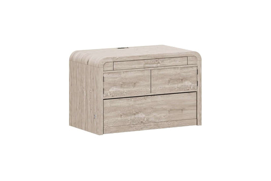 Juna Twin Cabinet Bed with Desk Console in Gray