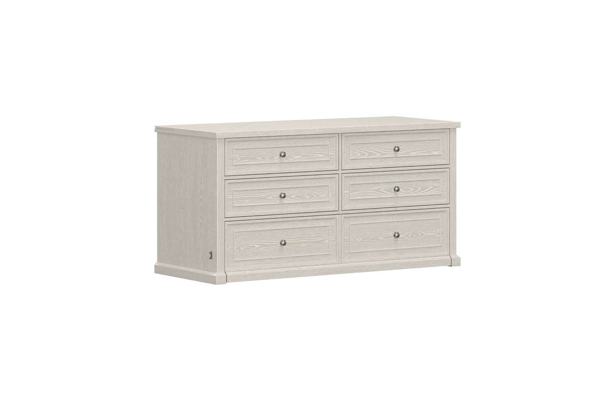 Soren Queen Four Drawer Dresser with Concealed Bed - Whitewash