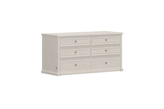 Soren Queen Four Drawer Dresser with Concealed Bed - Whitewash
