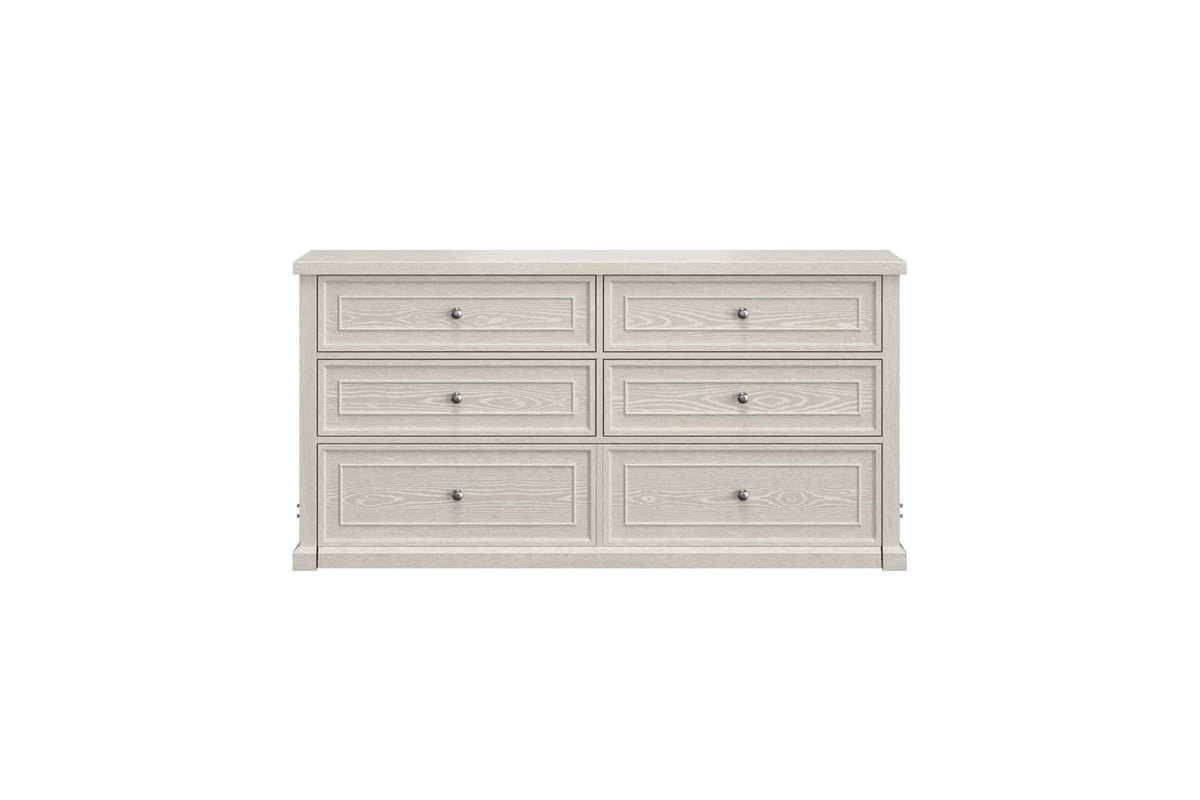 Soren Queen Four Drawer Dresser with Concealed Bed - Whitewash