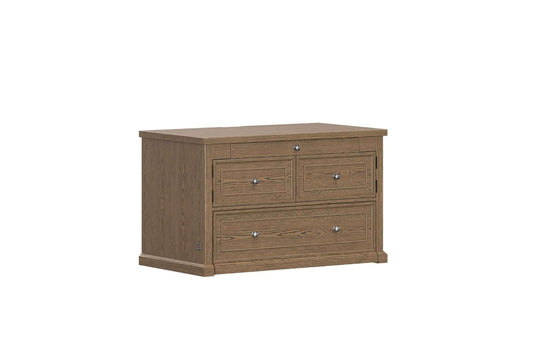 Soren Twin Two Door Desk Dream Console Bed in Light Oak