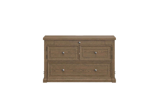 Soren Twin Two Door Desk Dream Console Bed in Light Oak