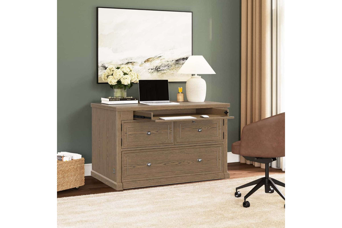 Soren Twin Two Door Desk Dream Console Bed in Light Oak