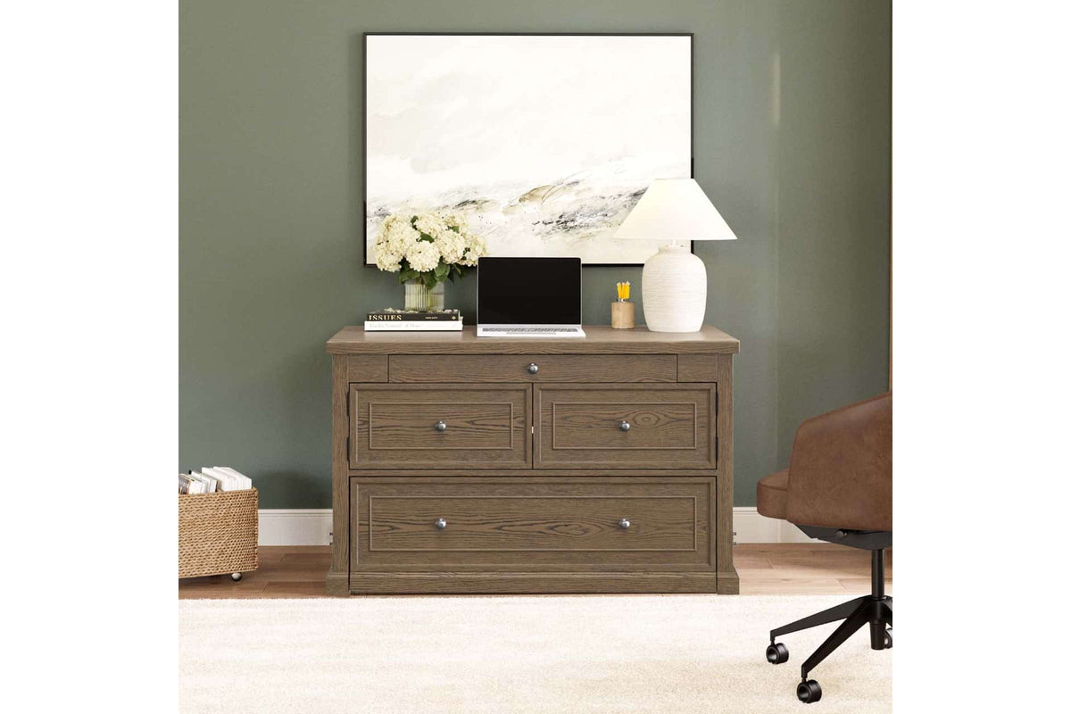 Soren Twin Two Door Desk Dream Console Bed in Light Oak