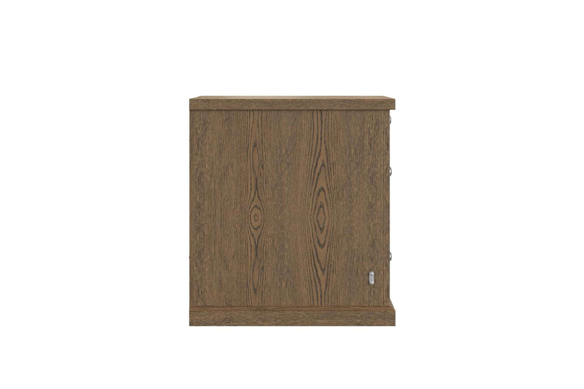Soren Twin Two Door Desk Dream Console Bed in Light Oak