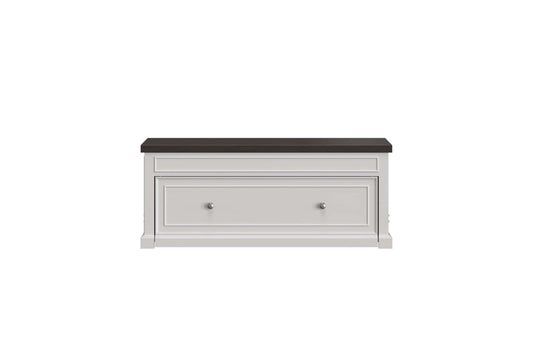 Soren Twin Lift Top Coffee Table with Convertible Bed Functionality in White and Brown