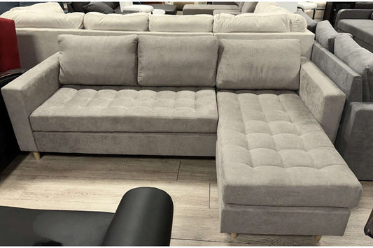 Dino Reversible Sectional Sofa Light Gray