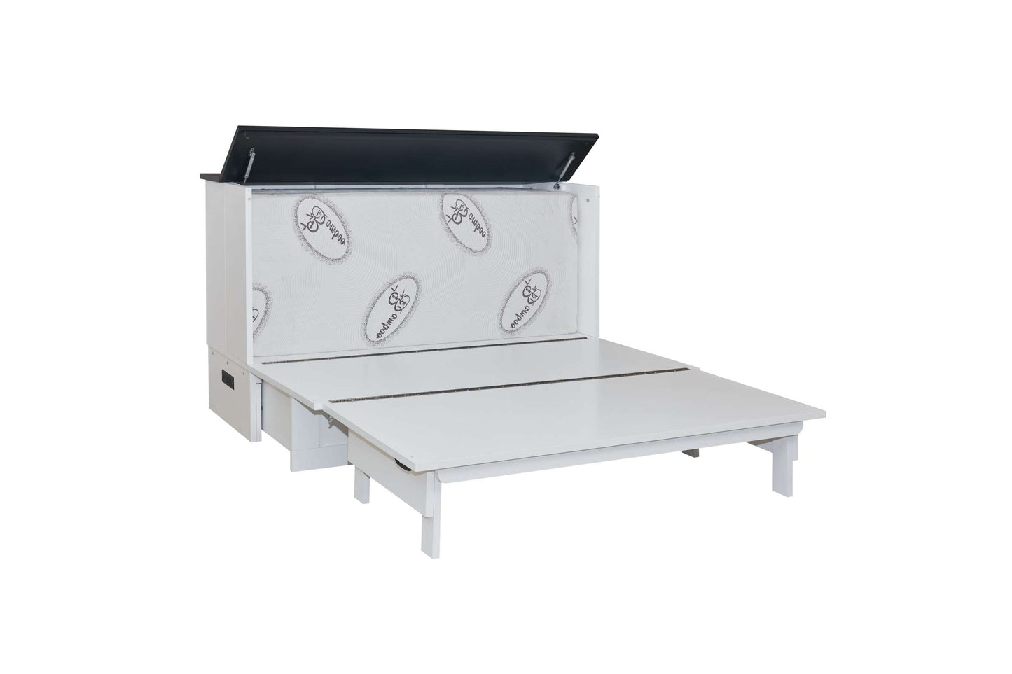 Elite Series Barn Cabinet Bed White with Black Top