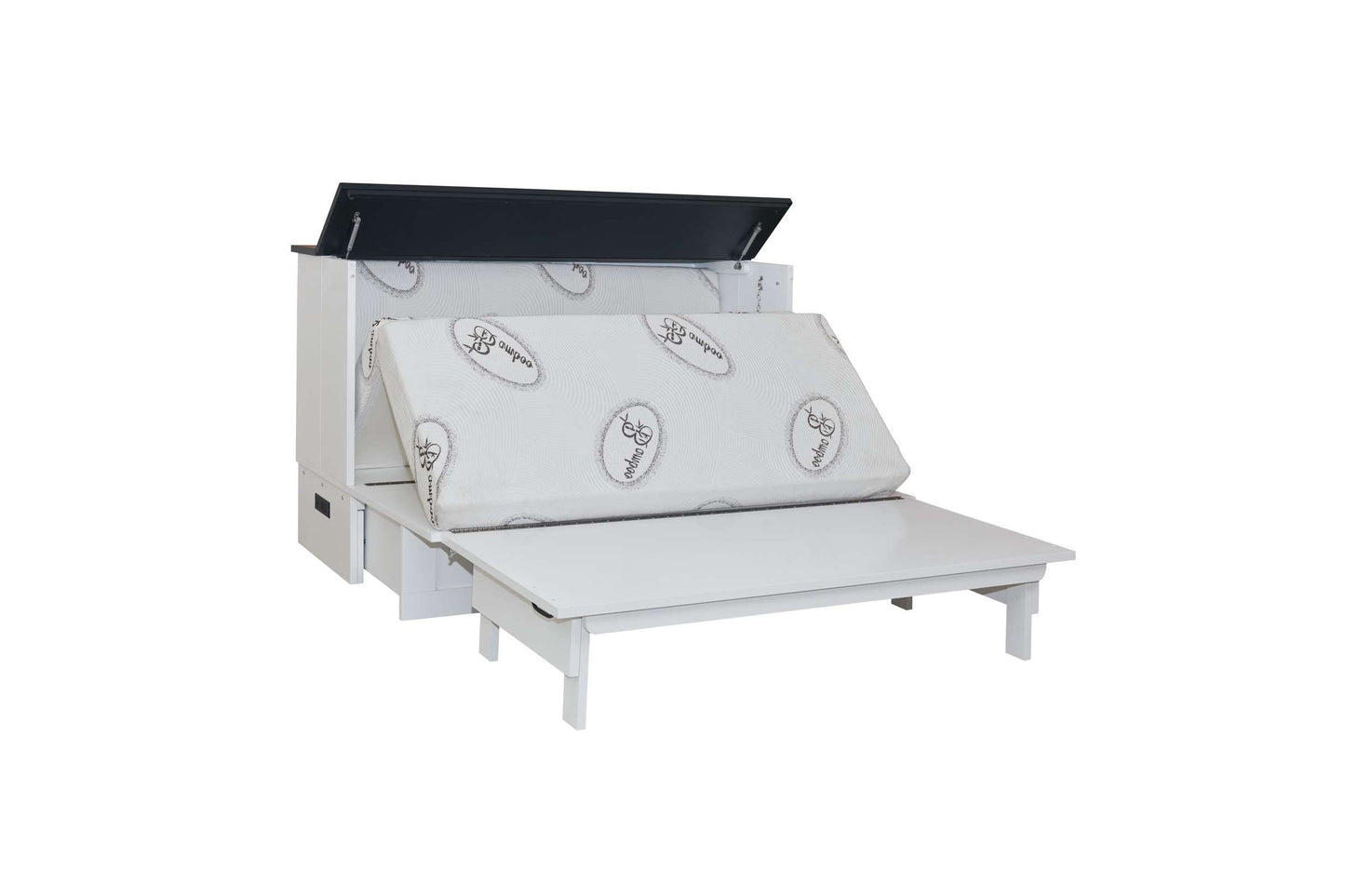 Elite Series Barn Cabinet Bed White with Black Top