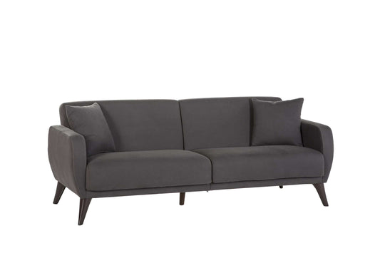 Flexy Convertible Sofa-in-a-Box Zigana Charcoal by Bellona