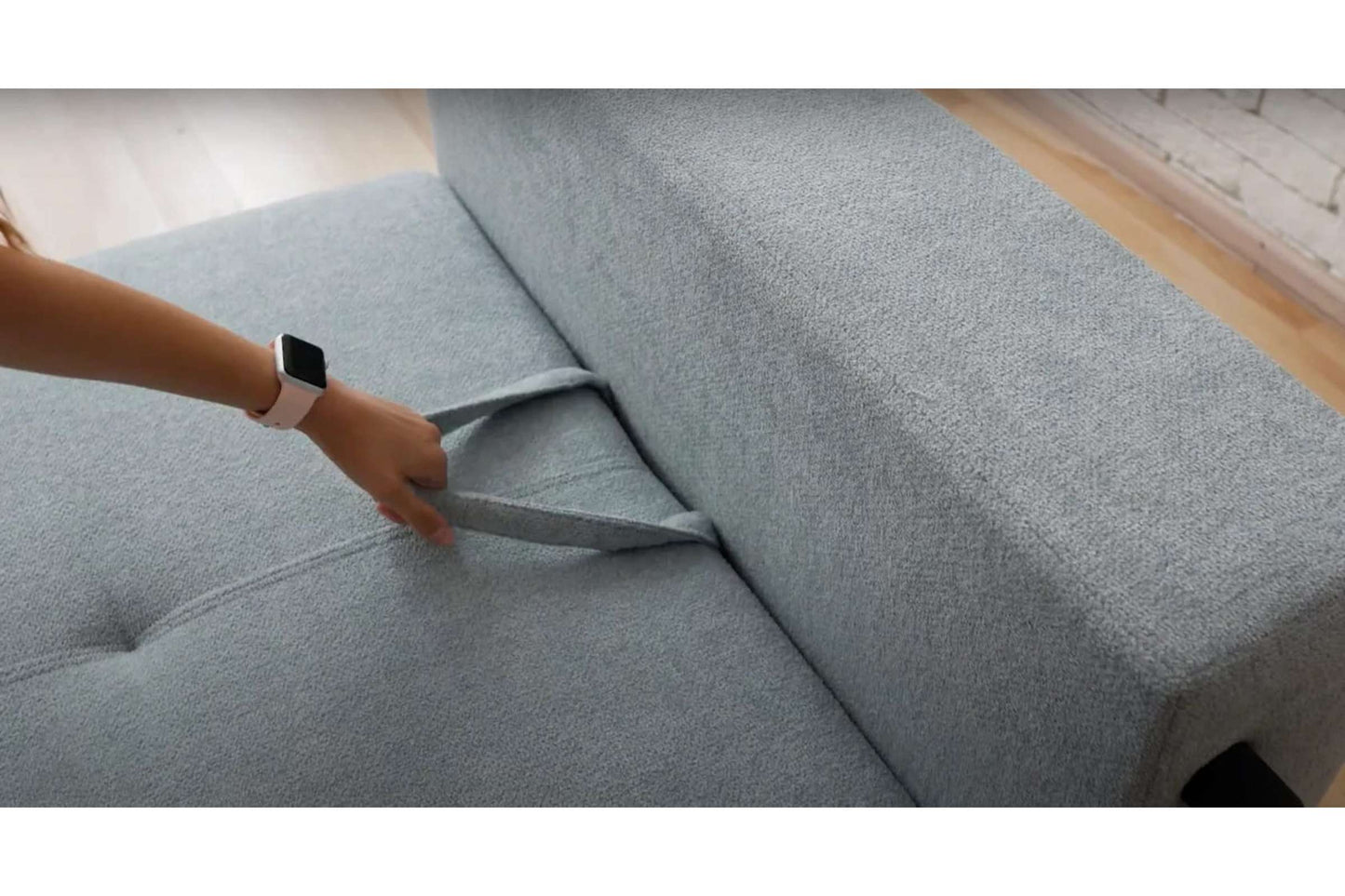 Flip Sofa Bed Medium Light Red