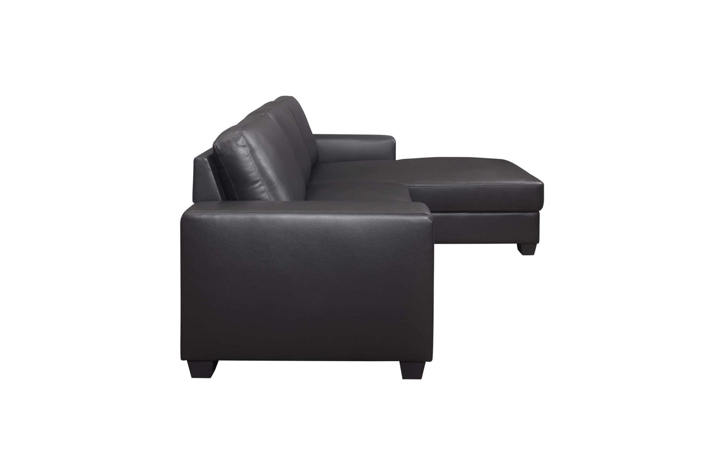 U821 Dark Grey PVC Sectional Sofa by Global Furniture