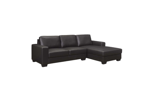 U821 Dark Grey PVC Sectional Sofa by Global Furniture
