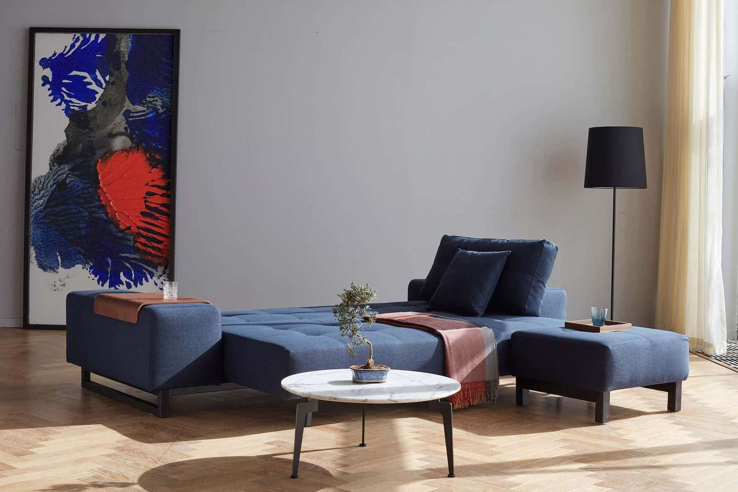 Grand Deluxe Excess Sofa Bed (Queen Size) Mixed Dance Blue