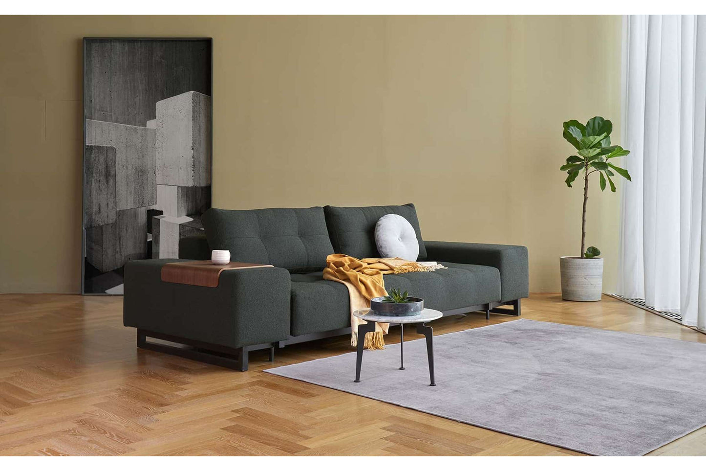 Grand Deluxe Excess Sofa Bed (Queen Size) Melange Light Gray