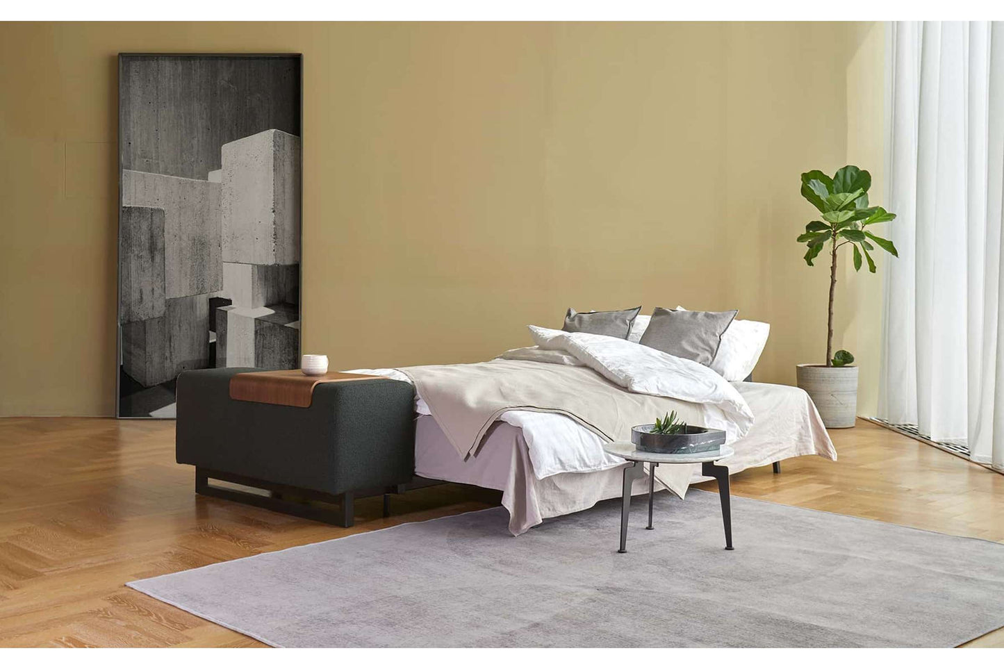 Grand Deluxe Excess Sofa Bed (Queen Size) Melange Light Gray