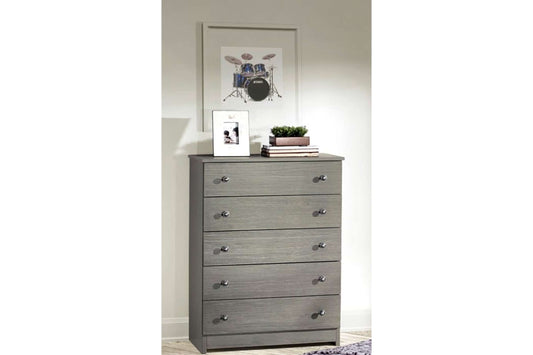 5 Drawer Chest Gray