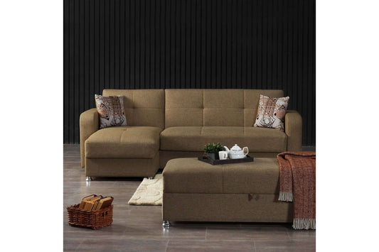 Loveseat Sectional Brown