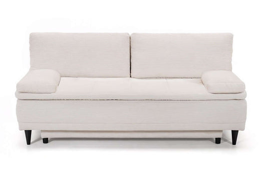 Lviv Sofa Bed Sleeper (Queen Size) Ribcord Cream