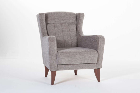 Karlena Accent Chair Pansy Basic Gray by Bellona - Stylish & Comfortable Upholstered Chair