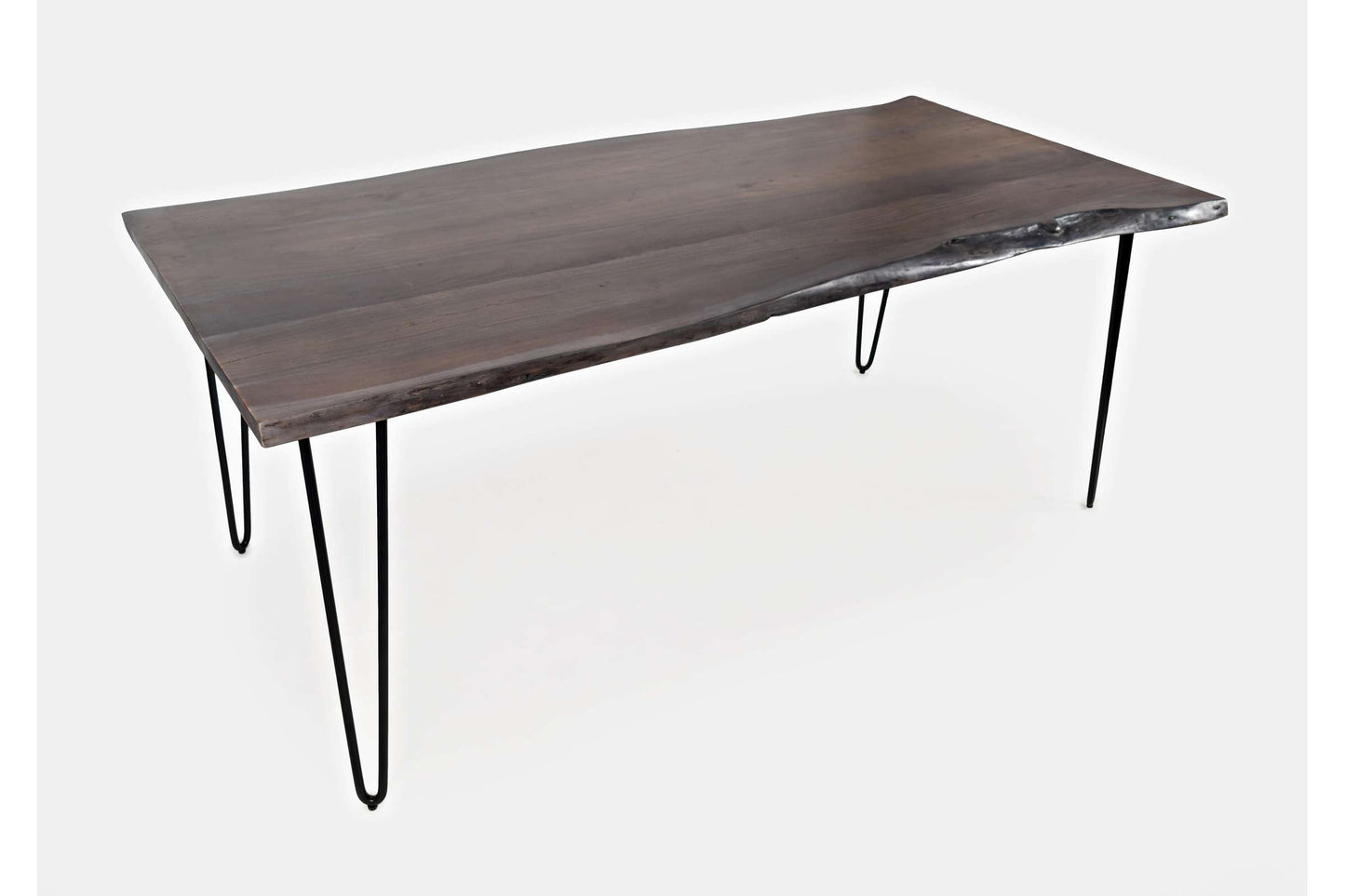 Nature's Edge Brushed Grey 79 Inch Live Edge Dining Table