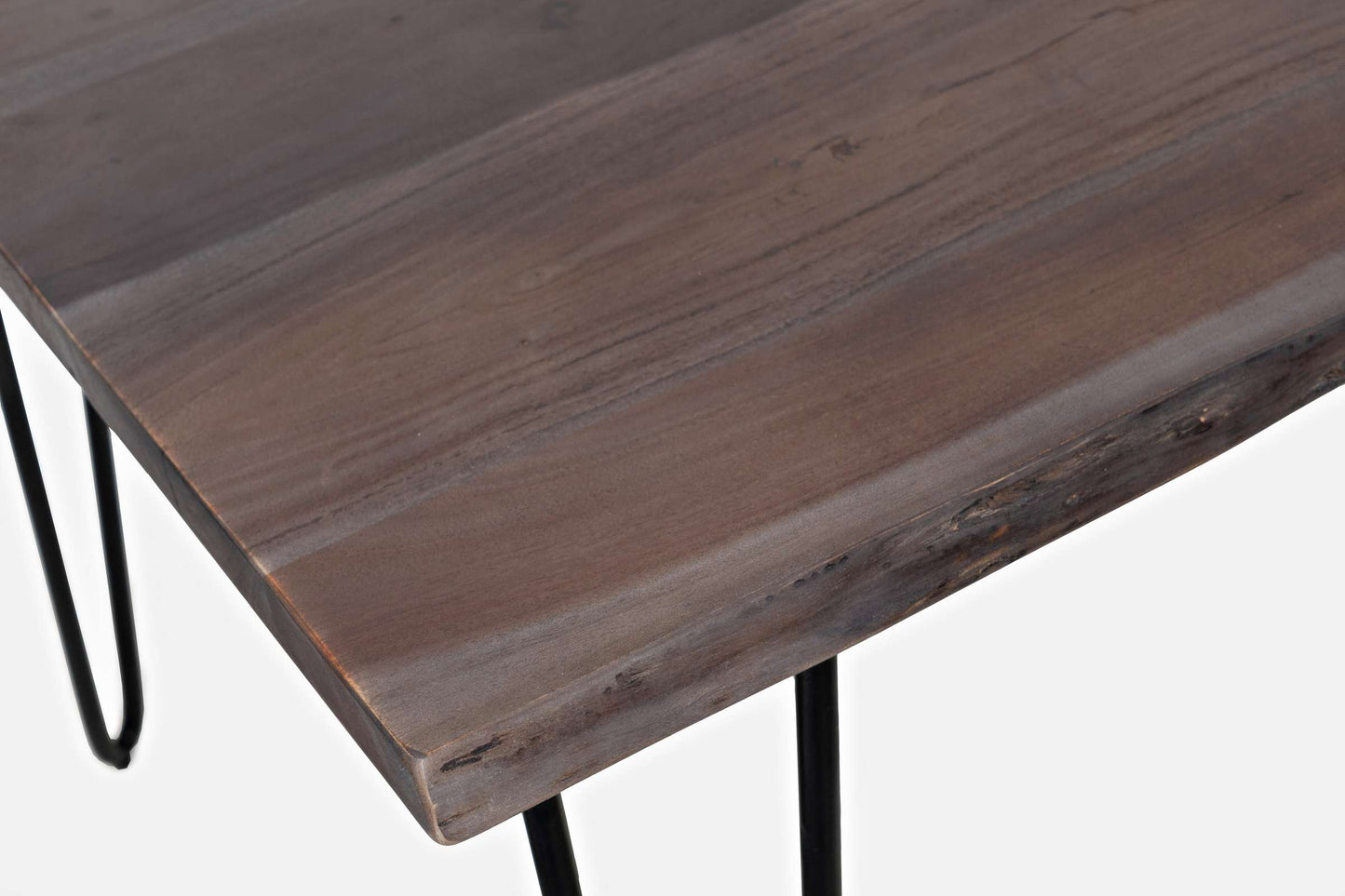 Nature's Edge Brushed Grey 79 Inch Live Edge Dining Table