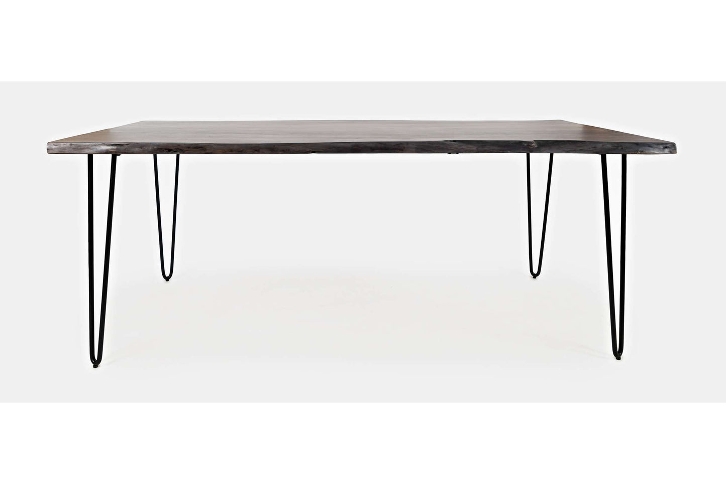Nature's Edge Brushed Grey 79 Inch Live Edge Dining Table