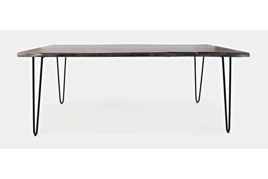 Nature's Edge Brushed Grey 79 Inch Live Edge Dining Table