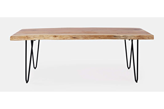 Natural 60 Inch Dining Table with Live Edge