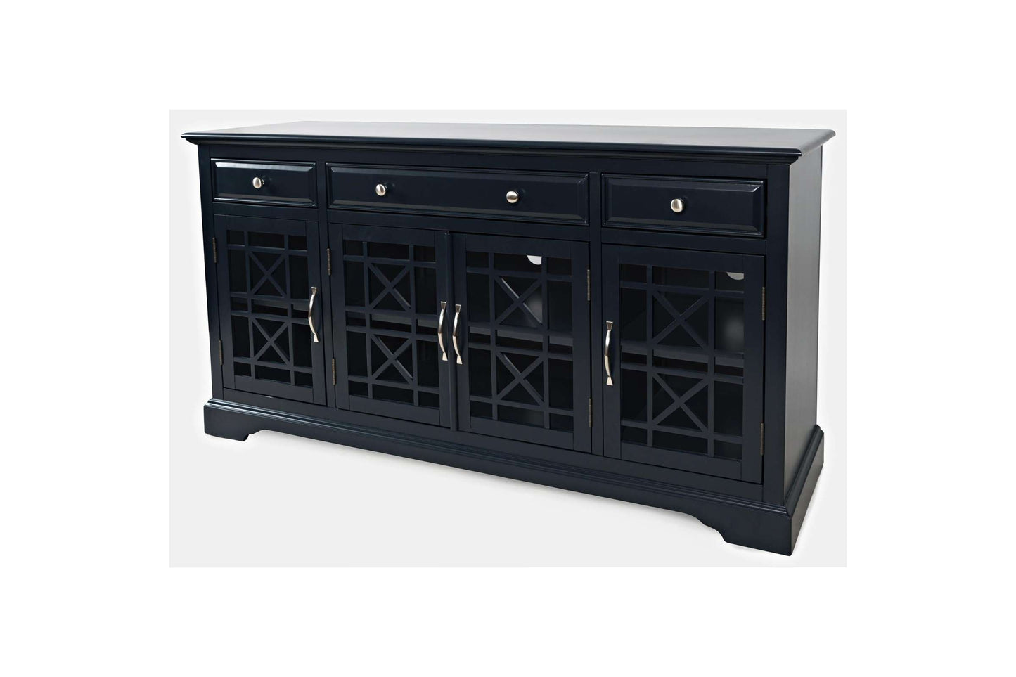 60 Inch Navy Blue Craftsman Media Unit