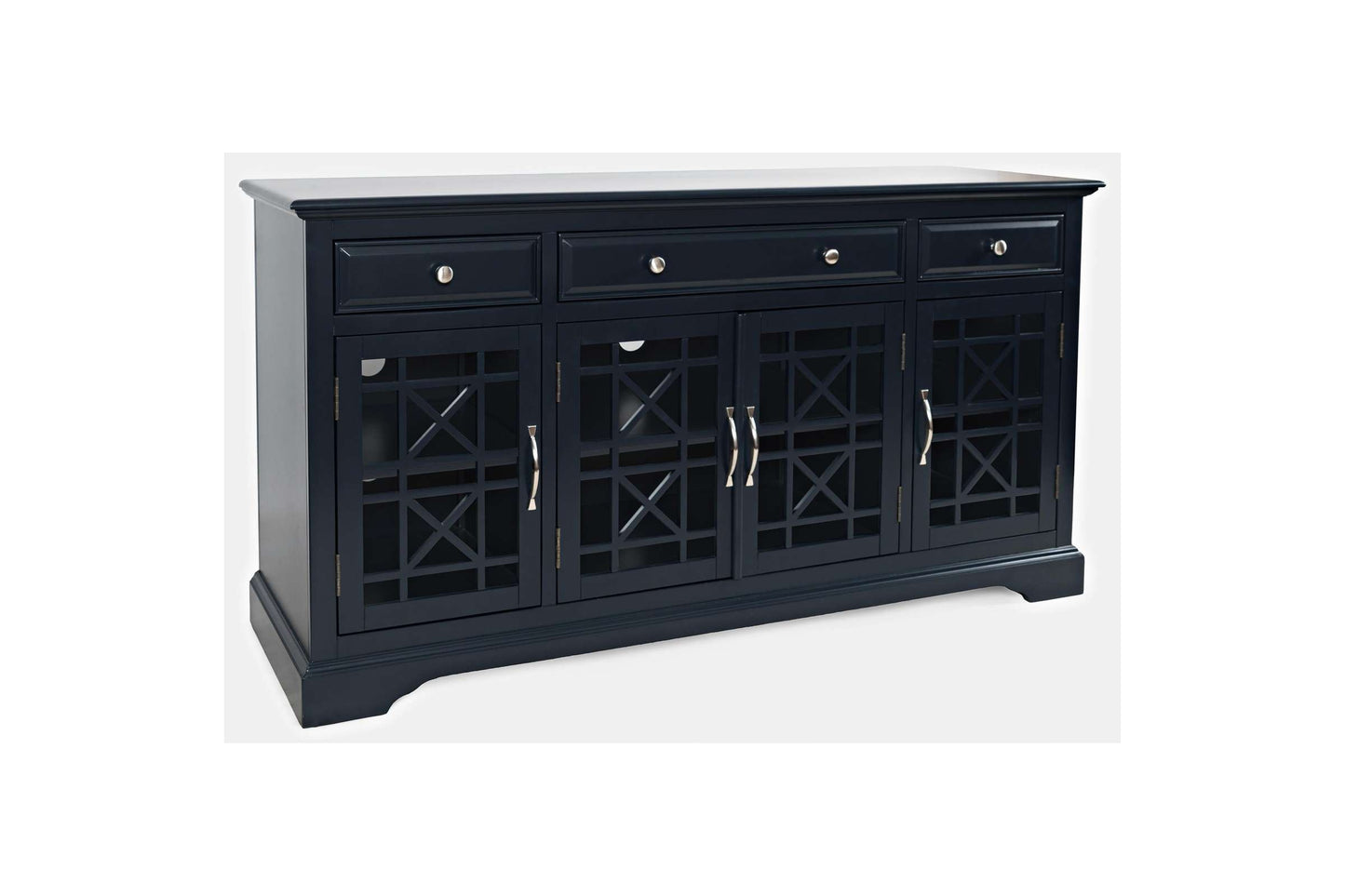 60 Inch Navy Blue Craftsman Media Unit