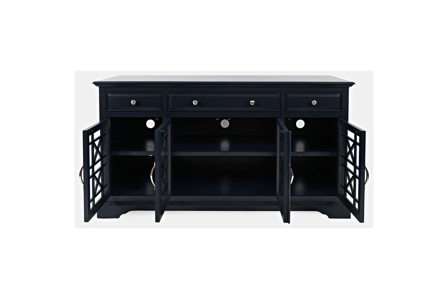 60 Inch Navy Blue Craftsman Media Unit
