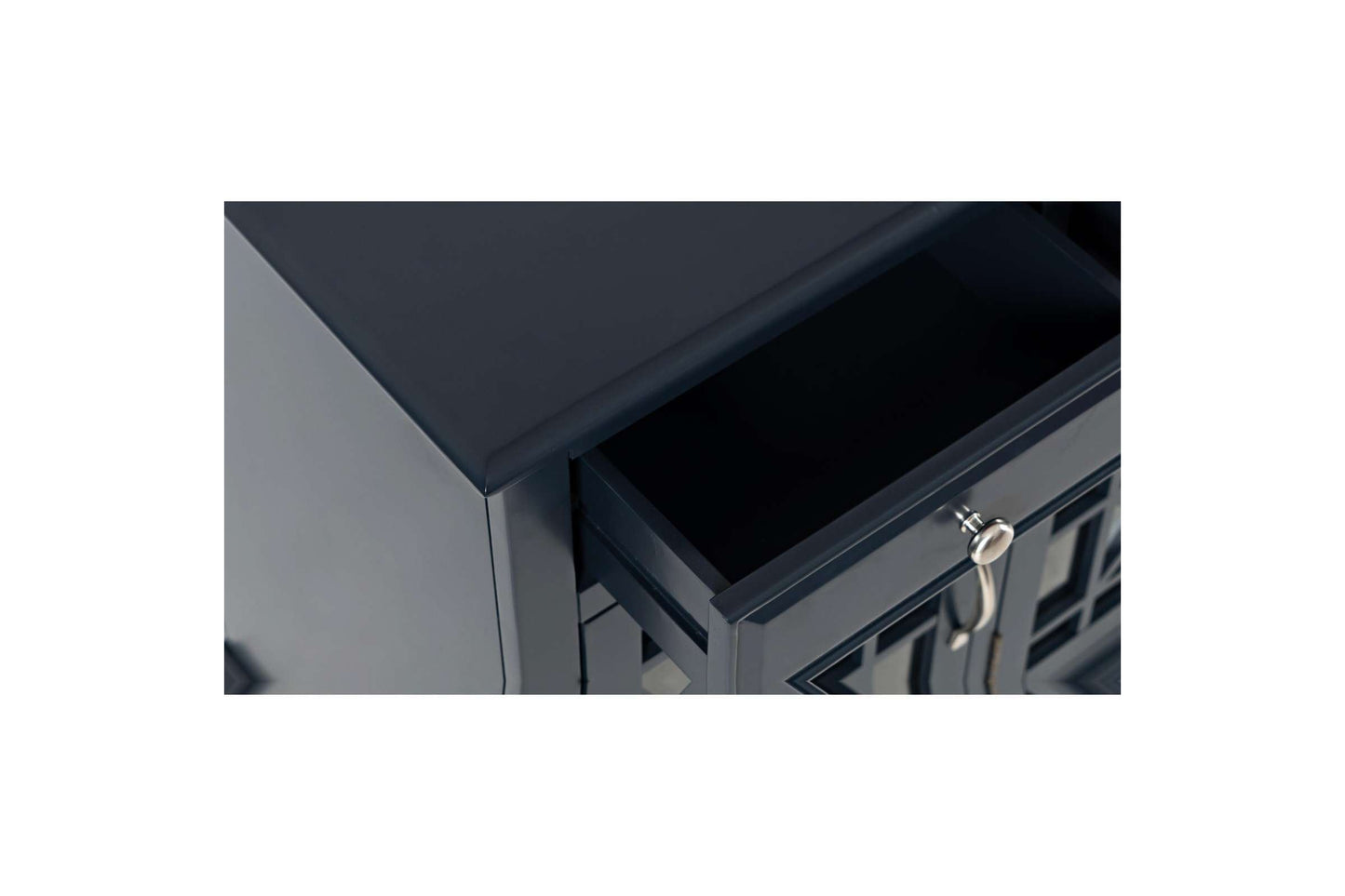 60 Inch Navy Blue Craftsman Media Unit